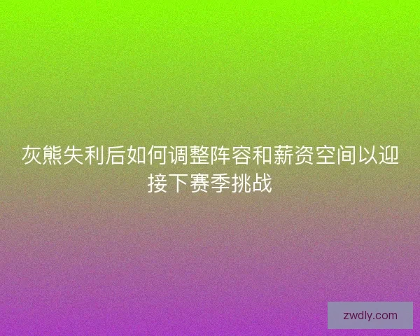 灰熊失利后如何调整阵容和薪资空间以迎接下赛季挑战