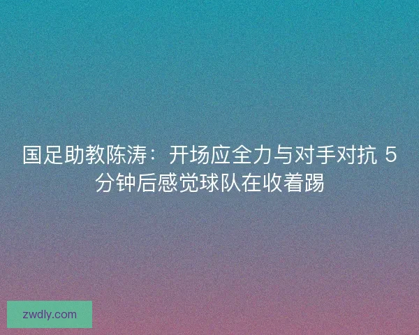 国足助教陈涛：开场应全力与对手对抗 5分钟后感觉球队在收着踢