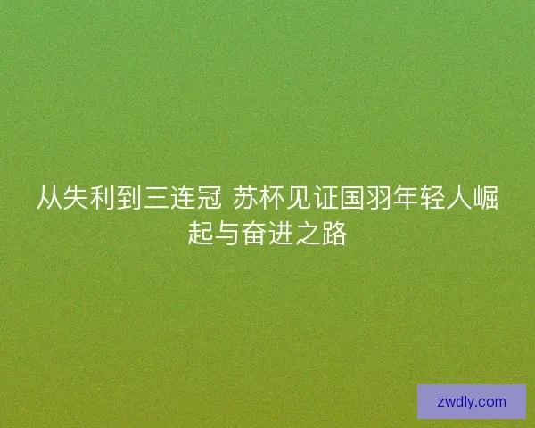 从失利到三连冠 苏杯见证国羽年轻人崛起与奋进之路 从失利到三连冠 苏杯见证国羽年轻人崛起与奋进之路